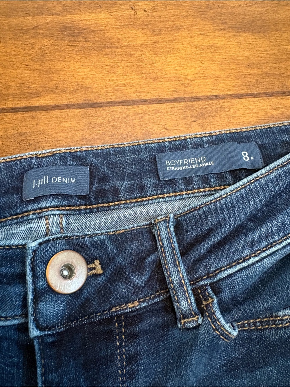 J. Jill Denim Boyfriend Jeans in Dark Blue
